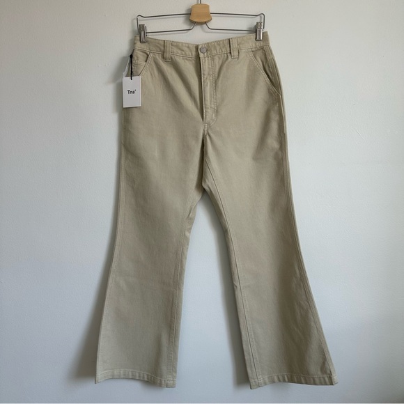 BNWT ARITZIA TNA Campbell Pant - High-Waisted Twill Pants, Size 10 - Picture 8 of 8